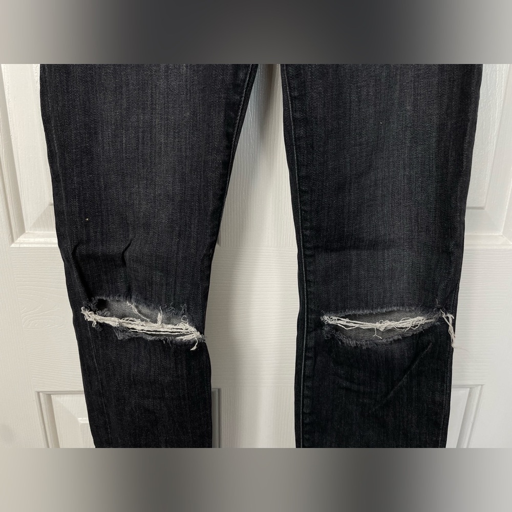Current / Elliott Womens Jeans Skinny Ankle Distressed - Stretch - Size 28 Black - Picture 3 of 8